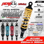 Bitubo Shock Suspension 280mm & 300mm Gas Nitrogen And Threaded Adjuster For MIO/CLICK/ All Scooter