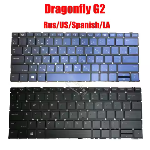 Genuine Rus US Spanish Keyboard for HP Elite Dragonfly G2 With Backlit 13.3" Laptop