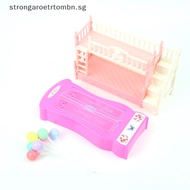 Strongaroetrtombn Mix Doll Furniture Fashion Double Bed Balloon Wardrobe Mini Slide Fridge Bags Pets For Accessories Doll DIY Family Toy SG