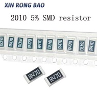 【♚】50pcs 2010 5% 3/4W SMD Chip Resistor resistors 0R - 10M 0 10 100 220 470 ohm 0R 10R 100R 220R 470