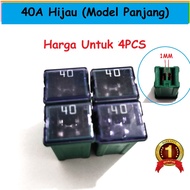 MERAH Fuse 40A 40 a AH Central Center Long Box Fulse Puse Pulse Red Pink Fuse Duta Fuse