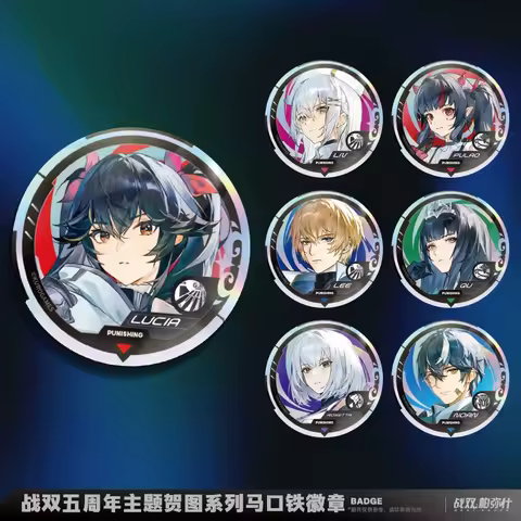 Sunsyea PUNISHING: GRAY RAVEN Official Merch 5th Anniversary Theme Series Badge Lee Bianca Noan Wans