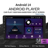 【Local Malay】Android Player 6GB+64GB android car player 7/9/10 inch Car Multimedia MP5 Player car an