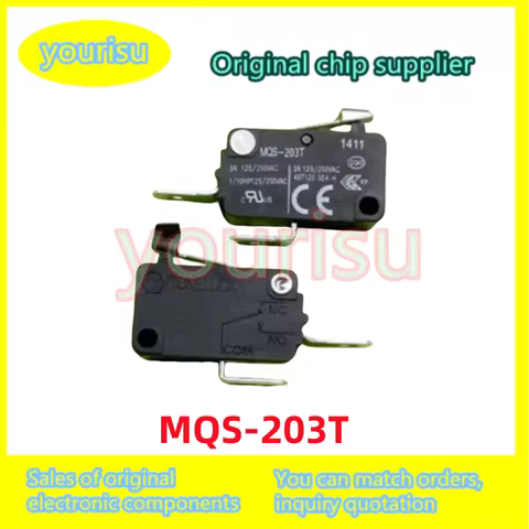1-5Pcs Huida MQS-203TA10ACM-03 MQS-203T MQS203T Micro switch 2-pin silver dot special handle