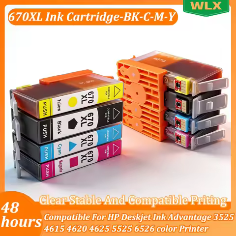 1~4 SET for HP 670XL 670XL Ink Cartridge Compatible for HP Deskjet Ink Advantage 3525 4615 4620 4625