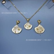 H HEFANG HEFANG Fritillary Starlight Stud Earrings Silver Needle Seamless Delivery