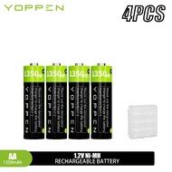 YOPPEN Bateri AA 1.2V&1.5V Rechargeable Ni-MH&Li-ion Battery With 8 Slots Mixed Battery Charger Set