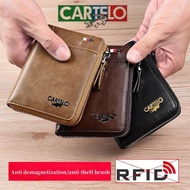 CARTELO Men's Burglar Wallet Multifunctional Wallet Zipper Card Bag