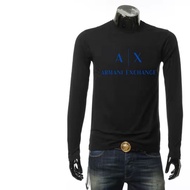 100% Original Armani Exchange long sleeve men base shirt regular fit pure cotton round neck casual A