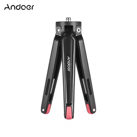 Andoer Mini Tripod Handheld Travel Desktop Camera Stand Holder Aluminum Alloy for Canon Nikon Sony D