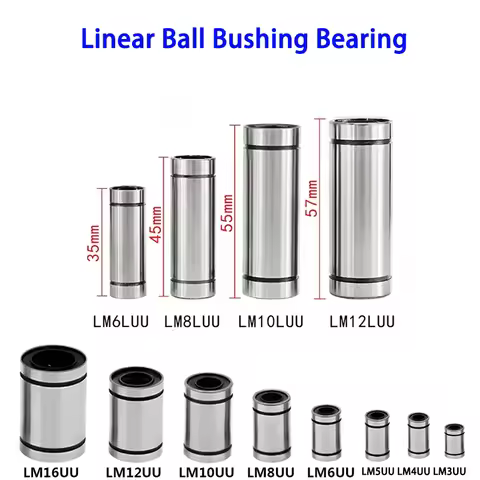 10pc/Lot LM8 LM8UU LM8LUU LM5UU LM6UU LM10UU LM10LUU LM12UU Linear Bearing Bushing Ball Bearing For 
