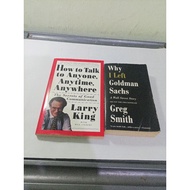 Imported book how to talk to anyone anytime Anywhere (Larry King) and why i left goldman sachs (Greg
