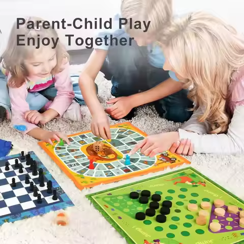 Mideer 32-IN-1 Classic Board Games Multiplayer For Party Family Ludo Checkers Chess Children Educati