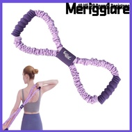 MERIGGIARE 8-Line Puller, 10/15/20 Pounds Resistance Silicone Rope Yoga Tensioner, Portable Multi-fu