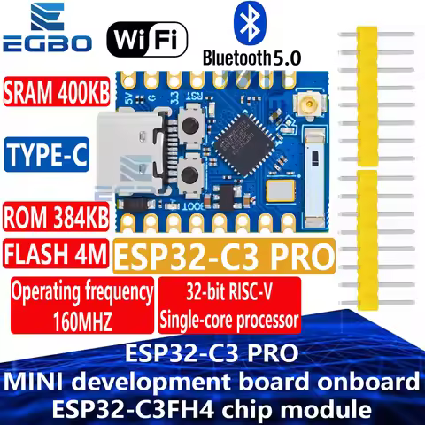 1PCS~5PCS ESP32-C3 PRO MINI development board onboard ESP32-C3FH4 chip module WiFi Bluetooth develop