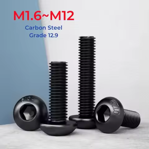 M1.6 M2 M2.5 M3 M4 M5 M6 M8 M10 M12 Grade 12.9 High Strength Black Carbon Steel Hexagon Socket Butto