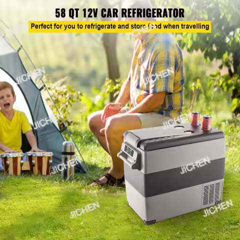 JC 35L/45L/55L Car Refrigerator Mini Fridge Freezer Portable Compressor Cooler 12/24V DC 110-240V Ic