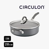 美亞 - (電磁爐適用) 28cm/4.77L有蓋易潔深煎鍋 - Circulon A1 (#81835-T)