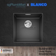 [Bundle Option] Blanco Black Granite Kitchen Sink Silgranit Subline 400-U - Undermount