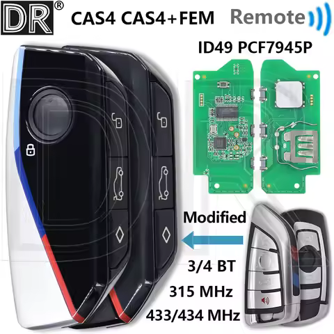 Great ID49 PCF7945P Chip 315/433-434MHz CAS4 CAS4+ FEM Modified U Chassis Car Remote Smart Key For B