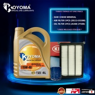 KIA SPORTAGE QL 2.0 (P) 15y-19y HYUNDAI TUCSON TL 16y-20y OIL FILTER + AIR FILTER + KOYOMA 15W40 MIN