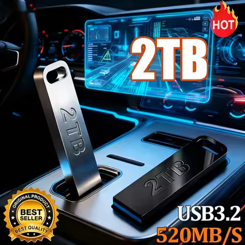 2TB Flash Drive Memory Stick USB 3.2 High Speed Transfer USB Flash Drive Metal Mini U Disk Pendrive 