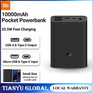 【SG READY STOCK】 New Arrival 22.5W XiaoMi Powerbank 3 Ultra Compact Black &amp; Pocket Edition White 10000mah (PB1022ZM) 22.5W Fast charging