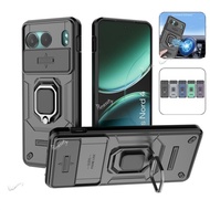 For OnePlus Nord 4 5G Case Car Magnetic Ring Stand Armor Shockproof Push Slide Camera Protect Hard P