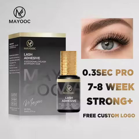 MAYOOC 0.3s Fast Dry Eyelash Extension Glue Professional Lash Adhesive Black Individual Lash Glue fo