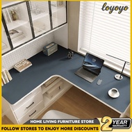 Corner L-shaped computer office desk mat, anti-stain office curved workstation mat, custom-shaped co