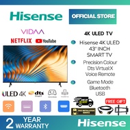 (SAME DAY DELIVERY KL)Hisense 4K UHD LED SMART TV (43/50/58 Inch) HDR 10 VIDAA U5 43A6100H/50A6100H/