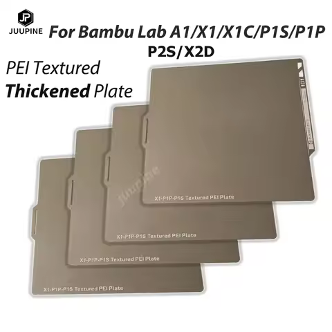 QR Code Textured PEI Bed For Bambu Lab Build Plate A1 X2D X1/ P2S/P1S Double Sided PEI Spring Steel 