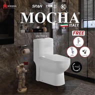 Mocha One Piece Water Closet WC Rimless Toilet Bowl MWC7602RL  S trap 10 Inch 250mm washdown flushin