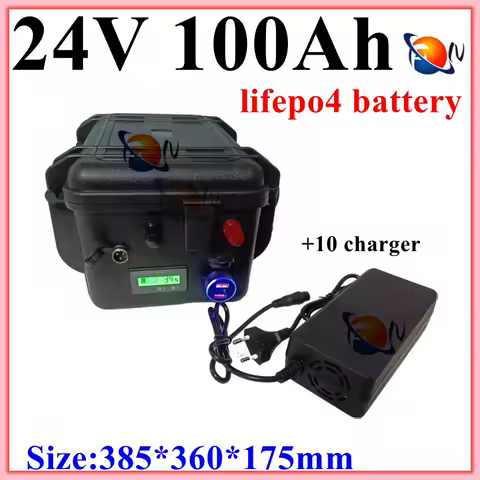 24v 100ah lifepo4 battery pack 24v 100ah lifepo4 battery pack 24v 100ah lithium waterproof battery f