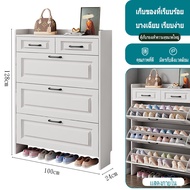 five furnitures ตู้เก็บรองเท้า กล่องใส่รองเท้า ตู้เก็บรองเท้าไม้ ตู้เก็บรองเท้าที่มีสามชั้น มาพร้อมล