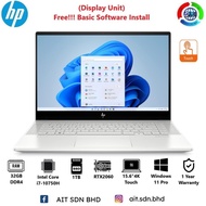 HP ENVY 15-ep0035cl 15.6"4K Touch Laptop Intel® Core™ i7-10750H 32GB 1TB SSD RTX2060 6GB W11P (Displ