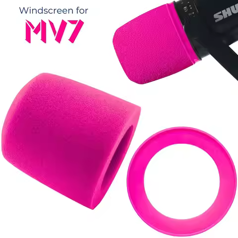 MV7 Microphone Foam for Shure MV7, MV7+, MV7i, MV7x Pop Filter Replacement