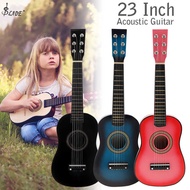 SLADE 23 Inch Black Basswood Acoustic Guitar Pick + Strings