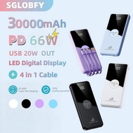 SGLOBFY Fast Charge digital display charging charger 66W 30000mAh ultra-thin portable charging bank