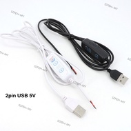 1/ 3 pcs 2pin DC 5V LED Dimmer USB single color light Port Power Line ON OFF Switch Adapter For LED 