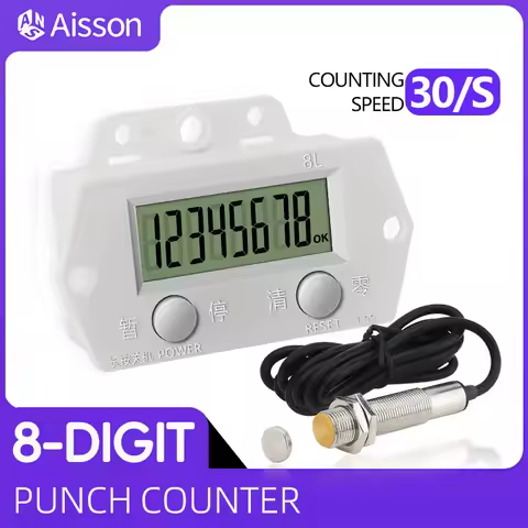 8-Digit Electronic Digital Counter Automatic Induction Electromagnetic Sensor High-Frequency Punch C