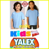 ☑ ❡ ⭐ Yalex Plain Shirt Pambata - kids Light Blue Roundneck