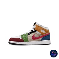 [ของแท้ ส่งไว PRE-ORDER] AIR JORDAN 1 MID SE GS [100WHT/GYMRED] KDR6957 เช็คสินค้าทางแชท