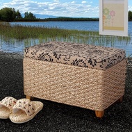 TLQ Rattan storage stool woven storage stool storage box stool storage slipper change shoe stool RPL