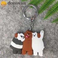 DONOVAN We Bare Bears Toy Gift Cartoon Keyring Ornaments Car Interior Accessories Bag Trinket Car Pendant Key Rings