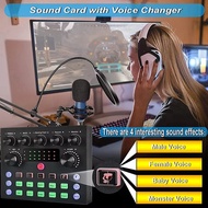 V8S Live Sound Card with Microphone Set for DJ Disco Device Music/Recording Podcasting Live Streamin