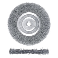 Wire Brush for Grinder - 6 Inch Fine Crimped Wire Wheel for Bench Grinder with 1/2" and 5/8" Arbor, 