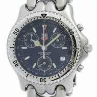 拋光 TAG HEUER Sel 計時碼錶 200M 鋼石英男式手錶 CG1114 BF574238