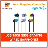 (Original) Logitech G333 3.5mm Wired Gaming Earphones Line Control Microphone Earphones for PC, mobi