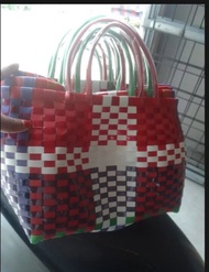 TAS ANYAM ANYAM PLASTIK / TAS COCOK BUAT BELANJA DAN KONDANGAN